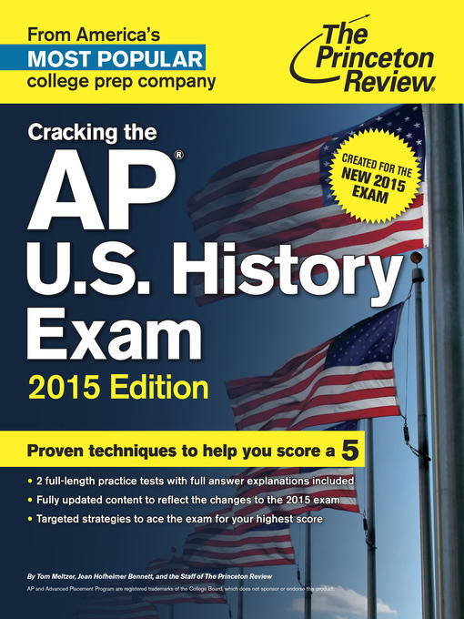 Title details for Cracking the AP U.S. History Exam, 2015 Edition by Princeton Review - Available